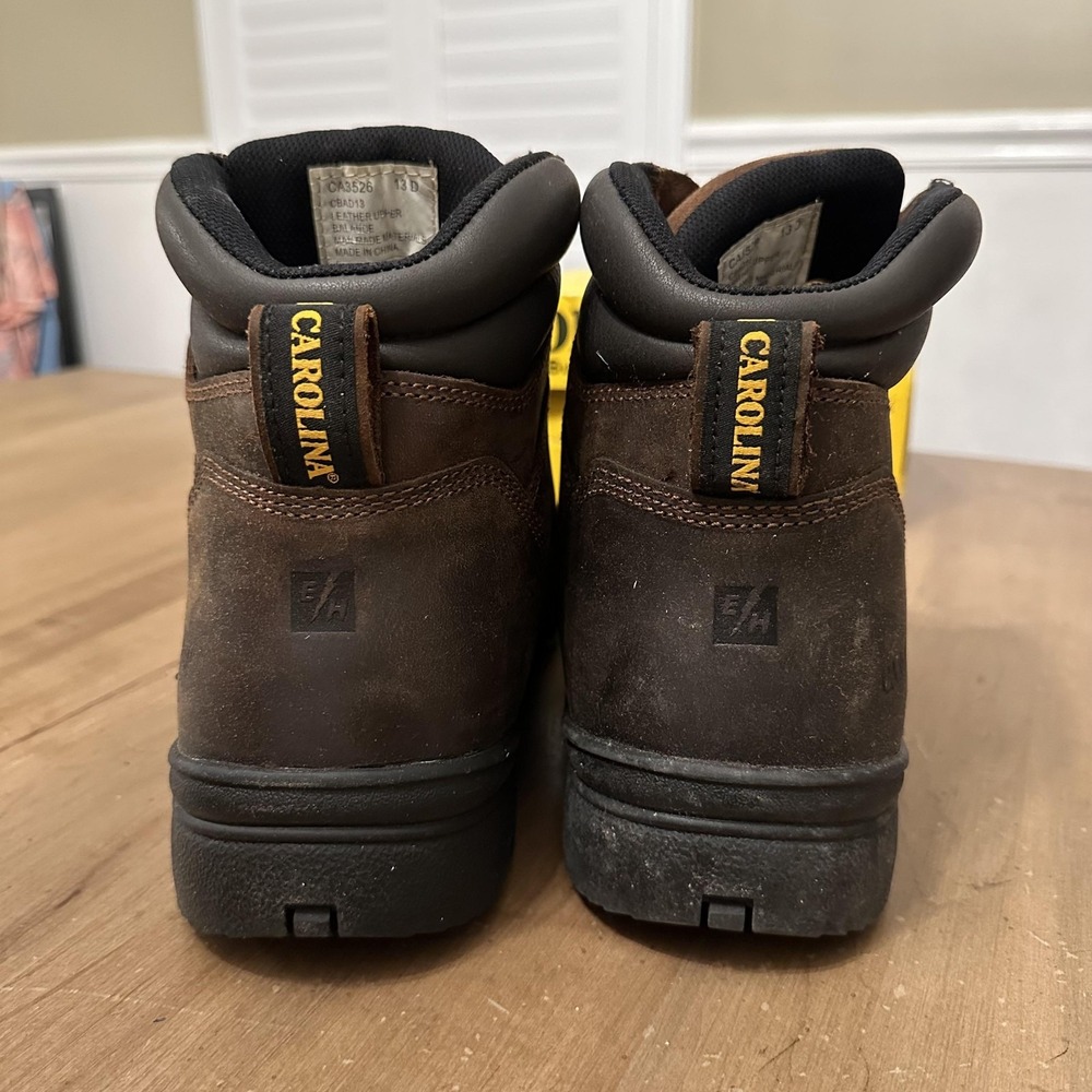 Carolina CA3526 Work Boots Mens Size 13 D Brown Steel Toe Waterproof Leather - Picture 6 of 8
